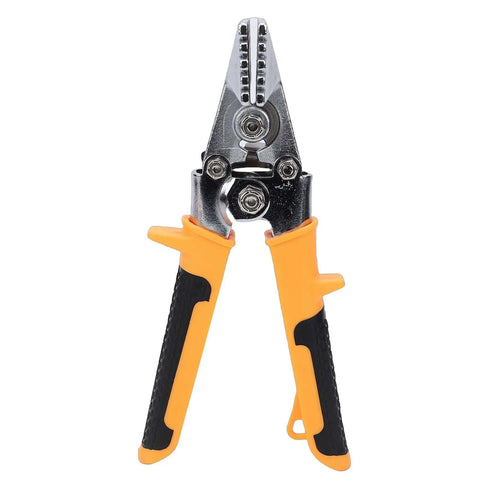 6 Inch Straight Jaw Sheet Metal Bending Pliers With Ergonomic Non Slip Handle, Pro Grade CRV Steel for HVAC Ductwork.
