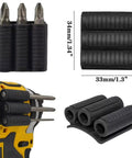 Universal Drill Bit Holder Set For Impact Drivers And Drills Three Piece Sleeve with bits mounted on power tool.