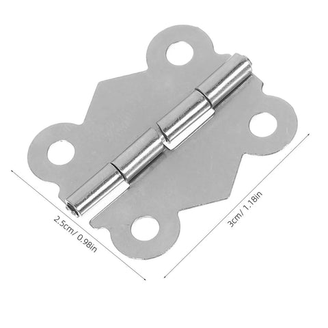 Vintage Butterfly Hinges For Cabinet Doors With Replacement Screws Silver Iron Small Decorative Hinges Featuring Retro Lace Craftsmanship