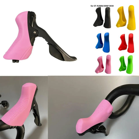 Pink Silicone Brake Lever Hoods for Road Shifters ST R2000 R3000 R3030 1 Pair with Soft Vibration Dampening