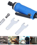 The Heavy Duty Pneumatic Air Die Grinder With Sealed Ball Bearings Runs Super Slick At 22000 Rpm, blue die grinder with attachments.