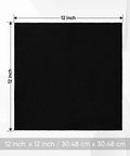 Front view of HOMEXCEL black microfiber washcloth, 12x12 inches