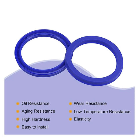 Badass Y Type Ring Polyurethane Hydraulic Oil Seal Upgrade Your Cylinder Piston Setup With These Top Notch Industrial Grade Sealing Washers Made To Crush Wear And Handle High Pressure Temps Plus You Get Five Pcs Ready For Action Now Today., blue polyurethane Y type hydraulic oil seal, 45x55x6mm, pack of 5