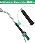 24 Inch Long Watering Wand with flow control, metal body, ergonomic grip with soft foam, gentle soft shower sprayer.