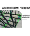 Scratch-resistant foam protection for Rock Solid Shop Beast Steel Cart For Hauling Sheet Metal Plastic Glass And Wood Panels With Scratch Free Multi Slot Rack System And No Sweat Smooth Roll Wheels.