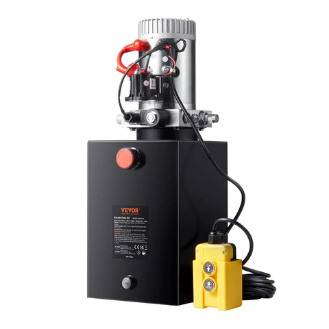 12V Hydraulic Power Unit With 12 Quart Reservoir, 3200 PSI Single Acting Pump For Car Lifts And Dump Trailers, Electric Hydraulic Power Pack With Steel Reservoir, Heavy Duty And Easy To Install