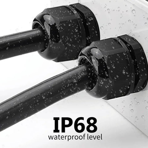 Pro Grade 33 Pack Adjustable Nylon PA66 Cable Glands Waterproof Heavy Duty Cord Grip Strain Relief Fittings For 3 To 18 Millimeter Cables
