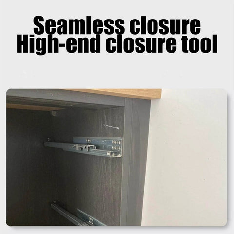 Wardrobe Closing Clips For Cabinets And Woodworking Projects 18mm Board Clamp Tools Adjustable Closing Clips Set shown installed