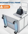 Heavy Duty Steel Panel Cart 36x24 Inch Platform Truck 2 In 1 Industrial Grade With 2200 Lbs Capacity Drywall Dolly Removable Side Rails