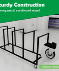 Heavy Duty Cardboard Box Organizer Rack For Shipping And Packing Station keeps Big Boy Flats square deal organized with sturdy metal stand.