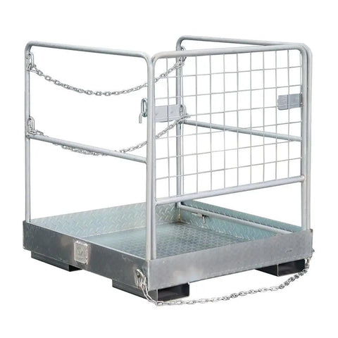 Heavy Duty Forklift Safety Cage And Man Basket With 1150 Lb Capacity Built Different Rock Solid Rig For Indoor Or Outdoor zinc coated mesh panels with foldable frame