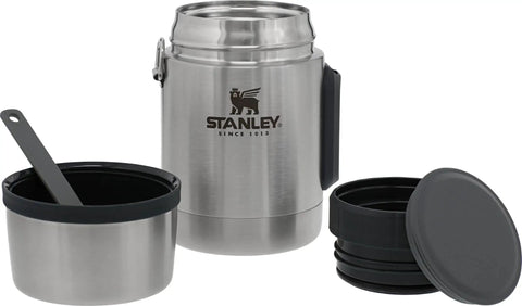 Classic Food Jar And Spork 18 Oz Vacuum Insulated Container With Wide Mouth Screw On Lid Integrated Spork Stainless Steel