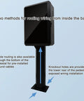 Heavy Duty Outdoor EV Charger Enclosure With Pedestal Stand featuring cable routing options for easy installation and maintenance.