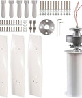 Vertical Axis Wind Turbine Kit 20000W Low Noise Home Wind Power Generator 3 blades, assembly parts for 3 Phase AC 12V 24V 48V 220V