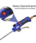 Close-up of battery operated igniter on Heavy Duty Propane Torch Kit 340000 BTU With Self Igniting Battery Operated Igniter And 10 Feet Hose Regulator Assembly