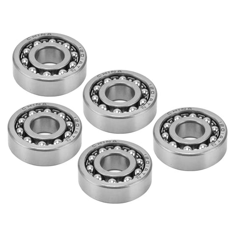 5 of 10 Pieces 1201 Double Row Self Aligning Ball Bearings Open Type Standard Cage Radial Bearing For Gearboxes Rollers Conveyors And Industrial Machinery Heavy Duty Smooth Spin