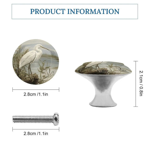 2 Pack Stainless Steel Round Cabinet Knobs With Screws For Modern Kitchen Drawer Hardware Built To Last And Swamp Egret Inspired Drawer Pulls