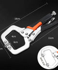 Heavy Duty 6 Inch C Clamp Face Clamp With Swivel Pads Locking Pliers For Woodworking And Welding pocket hole clamp with measurements