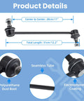 Front Stabilizer Bar End Link Kit 2 Pack K750523 For Hyundai Accent Veloster Tucson Elantra Elantra GT Elantra Coupe And Kia Forte Rio Soul 2012 To 2020 Models, 28cm link
