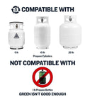 Compatibility guide for Portable Propane Fire Pit Kit With Hose And Adjustable Regulator In Rugged Ammo Can Design