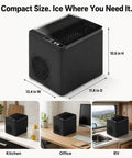 Portable Countertop Ice Maker Slings Nine Swift Bullet Cubes In Six Minutes And Cranks Out Twenty Six Pounds Daily With Silent Running and compact design for kitchen, office, or RV.