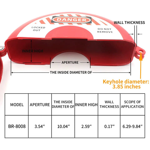 Rock Solid Gate Valve Lockout Device For Industrial Safety Tagout Kit Designed For Quick Mount On Six And A Half To Ten Inch Valves Molded From Damage Resistant Abs Plastic Built Tough As Nails For Daily Shop Floor Work