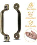 10 Pieces Zinc Alloy Vintage Pull Handles Set With Mounting Screws Small Antique Cupboard Drawer Pulls Product Display Image
