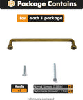 10 Pack Antique Brass Cabinet Pulls 6.3 Inch Hole Center Vintage Retro Drawer Handles with included screws.