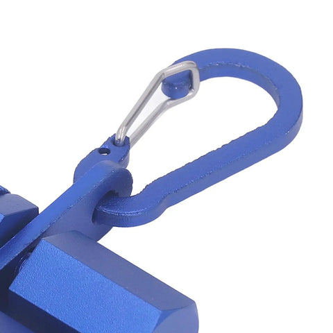 Close-up of Dead Straight Stair Gauge For Framing Squares With Grip Tight Thumb Screws and heavy-duty aluminum clamp.