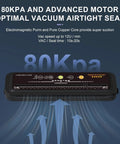 Display of 80kPa Powerful and Compact Vacuum Sealer Machine With One Touch Auto Seal, Fast 10 to 20 Seconds Vacuum