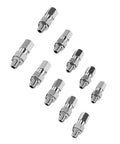 Killer Deal 10 Pack Hydraulic Hose Fittings Quarter Inch NPTF Male Crimp Connectors For Quarter Inch ID Hose Lines Leak Proof Seal Works Flawless On Truck Car Equipment High Quality Steel Easy Install Fix Any Job, 1/4 in steel fittings