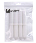 Four Pack Universal Toilet Paper Holder Replacement Rods Spring Loaded Plastic Retractable Paper Roll Inserts Fits Most Standard Bathroom Fixtures White Must Have Easy Install in packaging