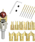 Carbide Ball Bead Drill Set For Woodworking, 6-25mm Pro Grade Milling Cutter Kit with various carbide bits and tools