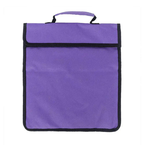 Foldable Garden Kneeler And Tool Tote Portable Seat And Storage Bag With Multiple Pockets Hanging Organizer For Tools Gardening Stool Durable 600D Oxford Cloth Purple front view
