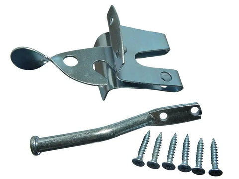 Pro Grade 100 Pack Steel Gate Latch Catches Zinc Plated Rust Proof 50mm Heavy Duty hardware with latch and screws.