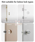 Image showing lock types not suitable for Smart Fingerprint Door Lock With Keypad For Front Door, including sliding patio and deadbolt locks.
