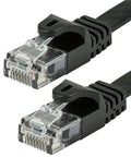 Cat5e Ethernet Patch Cable Flat Snagless RJ45 Flexboot 30AWG Stranded Copper Wire 350MHz UTP 5 Feet Black For Fast Reliable Wired Networking