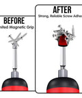 Before and after using Three Piece Magnetic Screw Ring Set For Drills And Power Tools Super Handy Removable Alloy Screw Holder