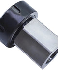 Durable Hex Collet Block Chuck Holder For Precision Machining showing black-coated hex design and metal construction.