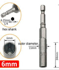 Evenoonest 8 Pc Deep Reach Socket Adapter Kit Made From Hardened Crv Steel With Strong Magnetic Tip For Heavy Duty Screw Removal And Installation Tasks, 6mm bit