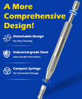 Heavy Duty Grease Fitting Cleaning Tool Zerk Cleaner Hammer detachable design, industrial-grade steel, compact syringe