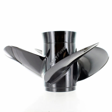 Spitfire 14 Inch By 17 Inch Right Hand Propeller With Flo Torq II Hub Kit Included OEM Marine Propeller Black Finish 15 Tooth Spline