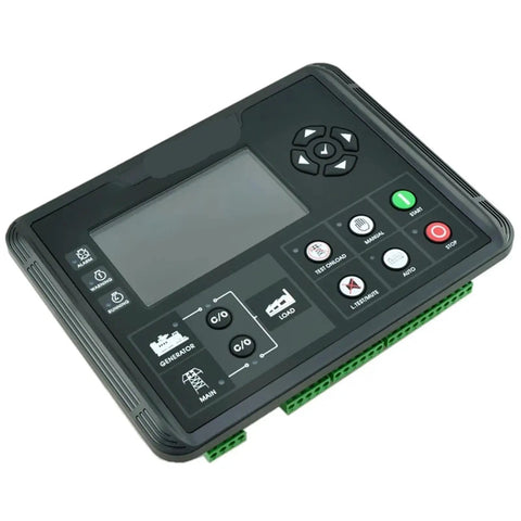Generator Controller LCD Display Panel For DC60D DC62D DC60DR DC62DR Genset Monitoring Phase Angle Controller, black LCD panel