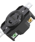 NEMA L6-20R Flush Mounting Locking Receptacle Twist Lock Socket For Generator 20 Amp 250V Industrial Grade Heavy Duty