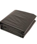 Folded Heavy Duty Waterproof 10x10 Tarpaulin Ground Cover For Outdoor Camping, Rust-Resistant Grommets, 10 Mil Thick PE Floor Mat