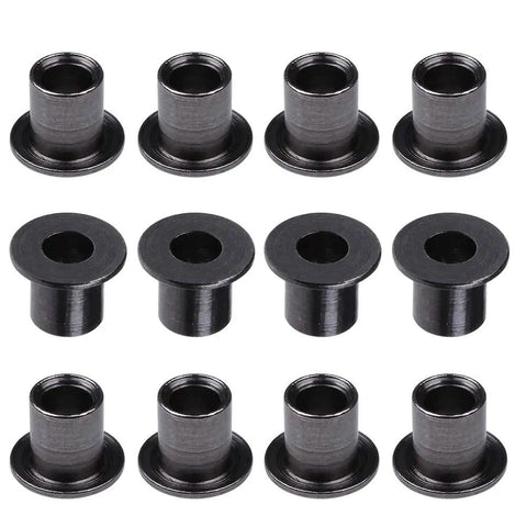 12 Piece Steering Plate C Hub Bushing Sleeves For 1 To 10 RC Cars Like Redcat HSP HPI Bullet MT 3.0 WR8 Flux Built Strong 4.45mm To 7mm Outer Diameter Direct Fit Upgrade Kit