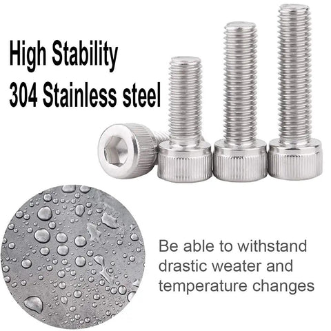 660 Piece Nuts And Bolts Set For M3 M4 M5 Stainless Steel Hardware Assortment Kit with water resistance displayed
