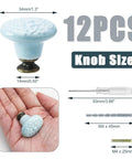 12 Pcs Sky Blue Ceramic Cabinet Knobs Are A Total Game-Changer For Your Kitchen Or Bath With These Round Picks Adding A Cool Pop Of Color To Cupboards Drawers Or Dressers The Glazed Ceramic Is Tough Includes All Hardware For Easy Install To Give Your. Size and shape of ceramic knob shown in hand for reference.