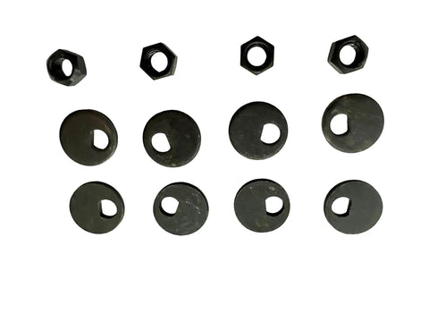 Front Lower Control Arm Camber Kit For Infiniti QX56 2004 To 2013 QX80 showing washers and nuts with 12.9 Grade Cam Bolts K80276