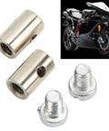 DIY Ready Solderless Cable Stop Assortment 6mm 0.2in Universal Metal Nipples For Brake Lines Throttle Cables And Choke Ends Easy Install Firm Connection For Cars And Motorcycles, 2 nipples with screws